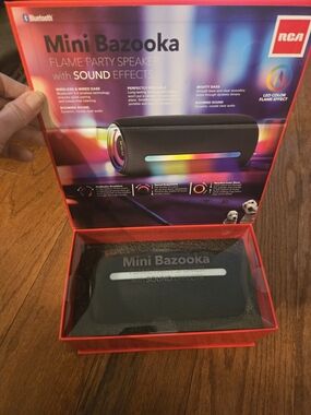 RCA Mini Bazooka Flame Party Bluetooth Speaker - Black